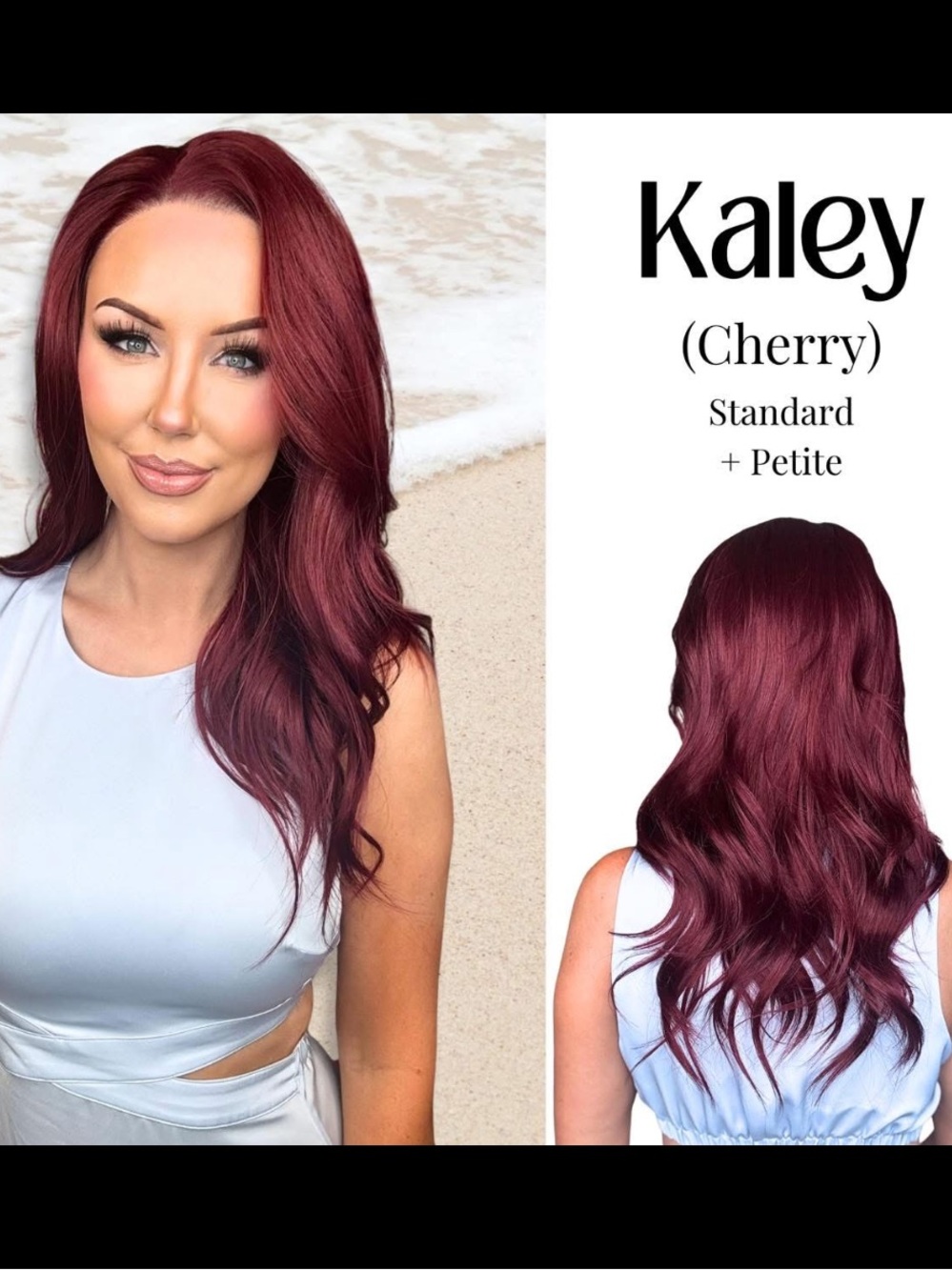 CSC Kaley Cherry STD Synthetic Wig EUC ear tabs cut